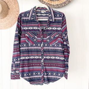 Tribal Patterned Button Down